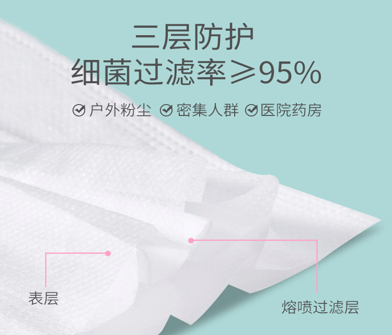 穩(wěn)健604-006379一次性醫(yī)用外科兒童口罩圖片4