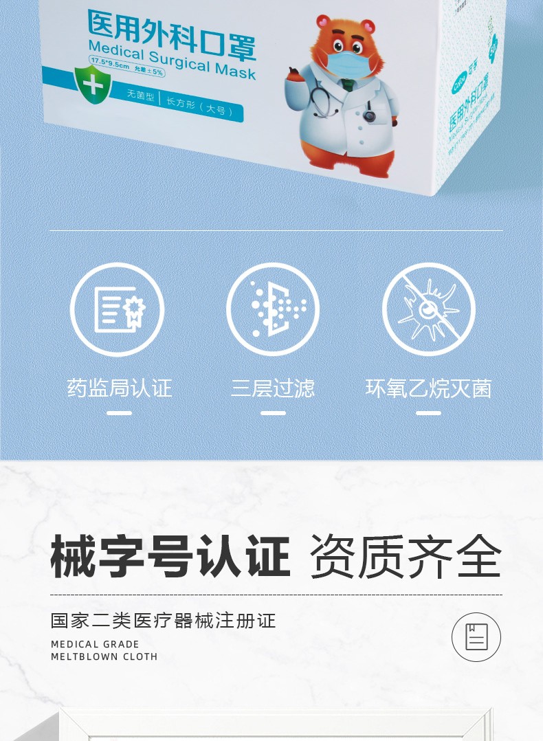 可孚一次性外科醫(yī)用口罩圖片2