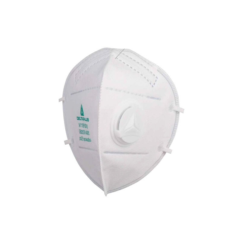 代爾塔M1195VBH25豎折疊小款帶閥耳戴式防塵口罩圖片