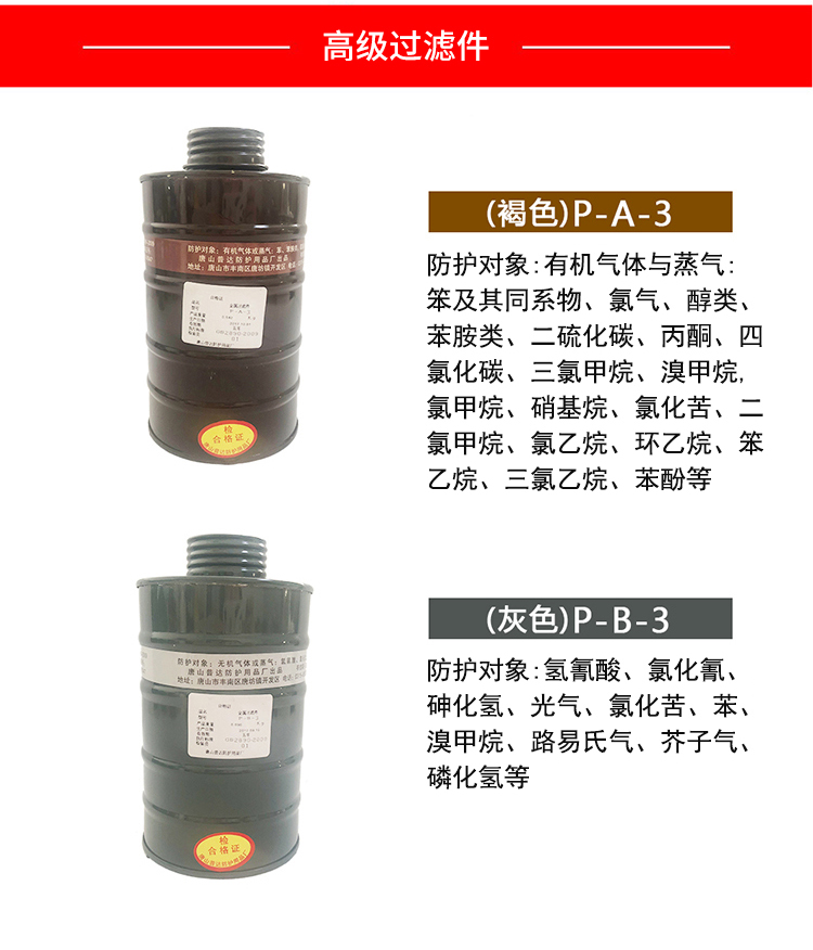 普達P-CO-3 5號濾毒罐圖1
