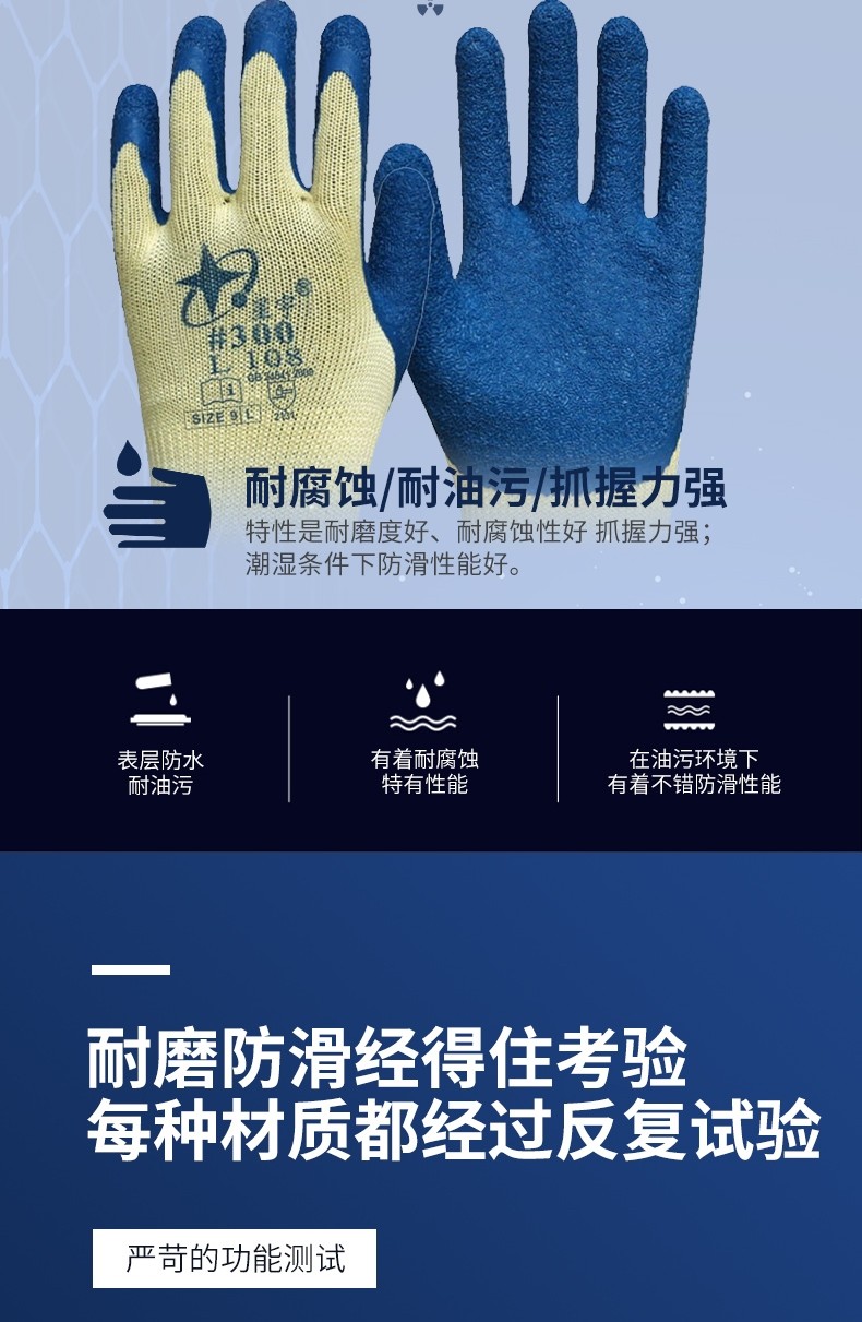 星宇L108 300號(hào)皺紋勞保手套圖片6