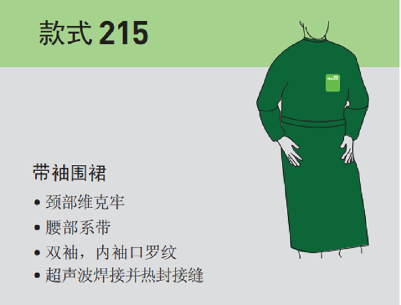 微護佳GR40-T-99-215-02MC4000綠色帶袖防化圍裙圖片3