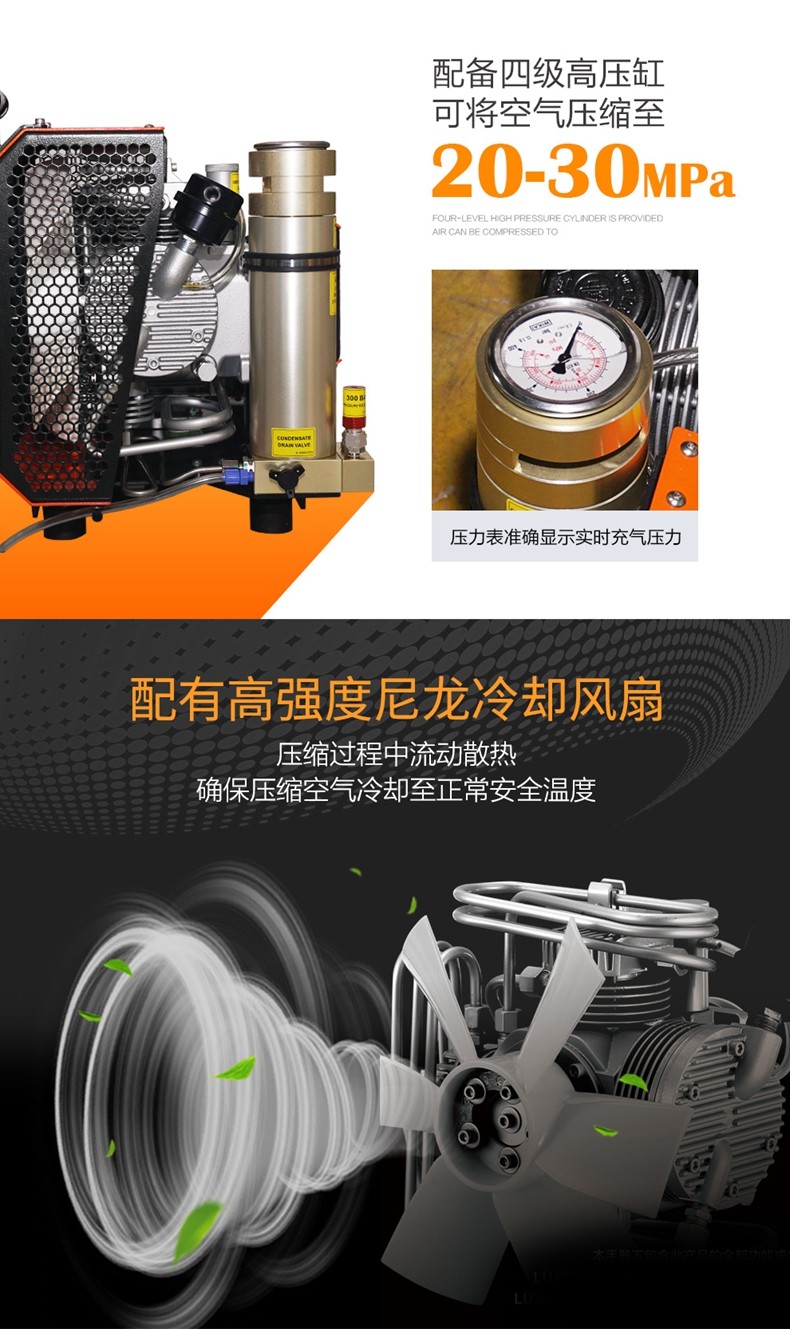 海固HG-CQ100A高壓呼吸空氣壓縮機(jī) 正壓式空氣呼吸器充氣泵圖片5