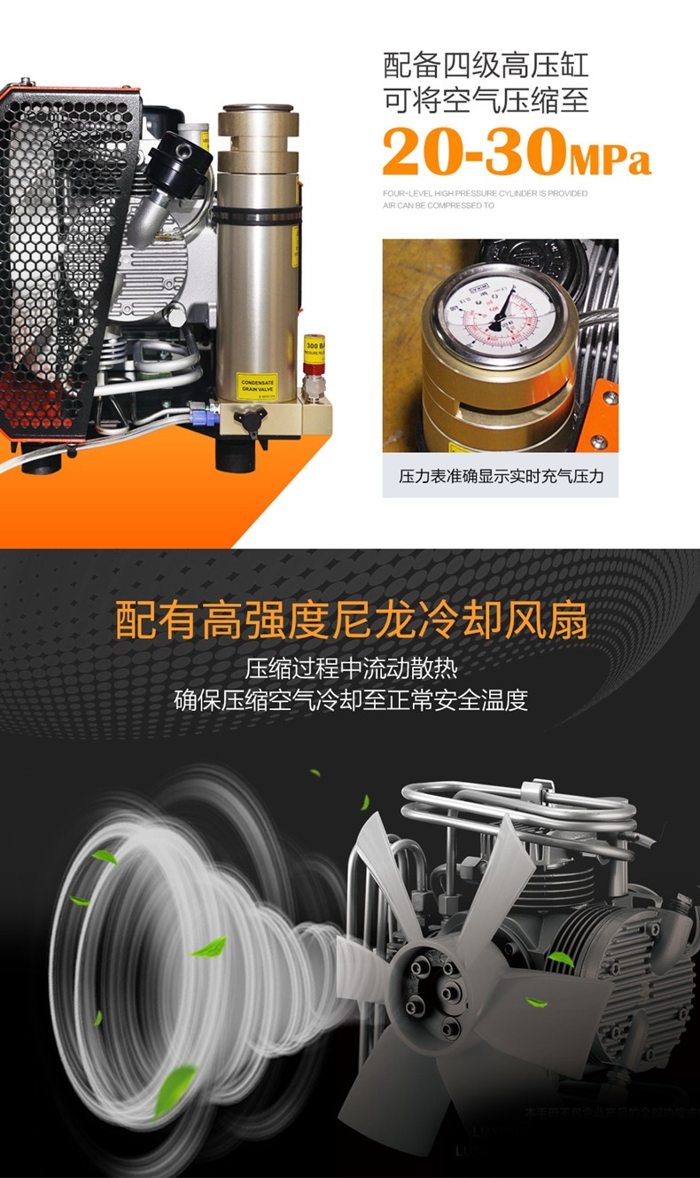 海固HG-CQ100C高壓呼吸空氣壓縮機(jī) 正壓式空氣呼吸器充氣泵圖片5