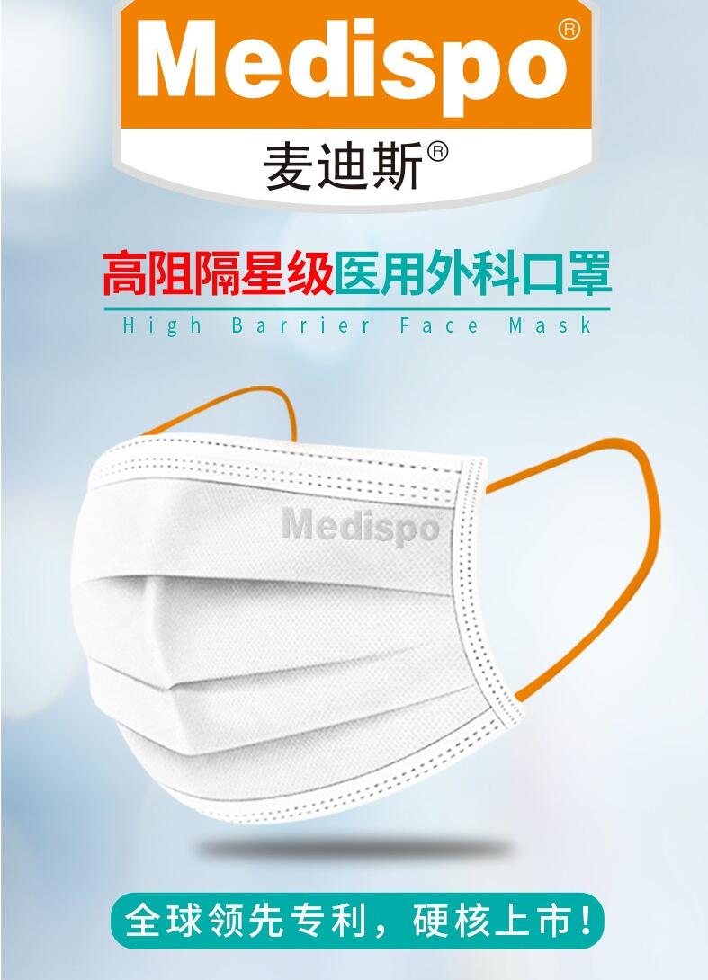 麥迪斯高阻隔四星防護(hù)醫(yī)用外科口罩圖片