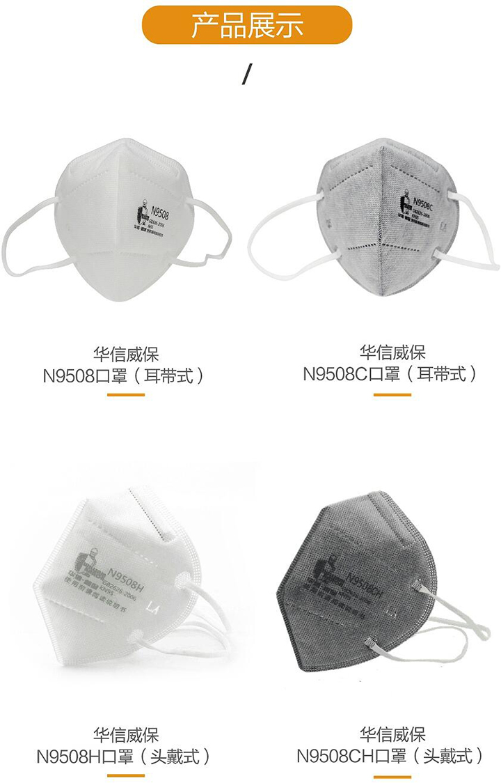 華信威保N9508耳帶式折疊口罩圖片3