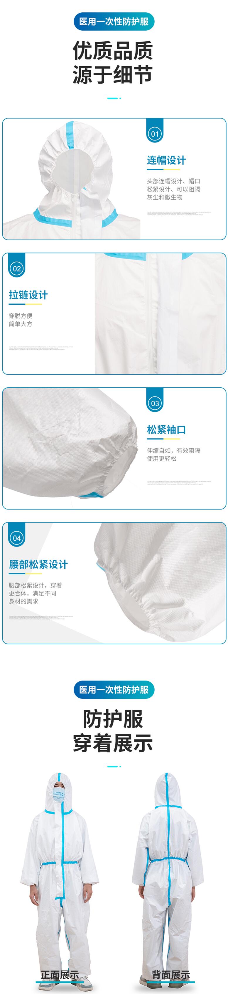 宇安控股醫(yī)用一次性防護服圖片3