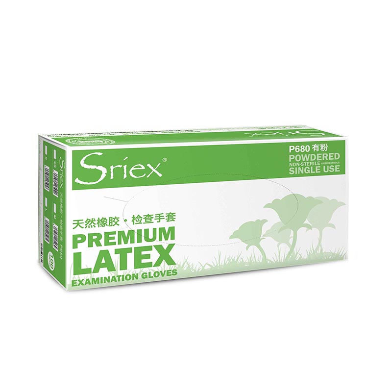 施睿康Sriex P680天然乳膠檢查手套圖片