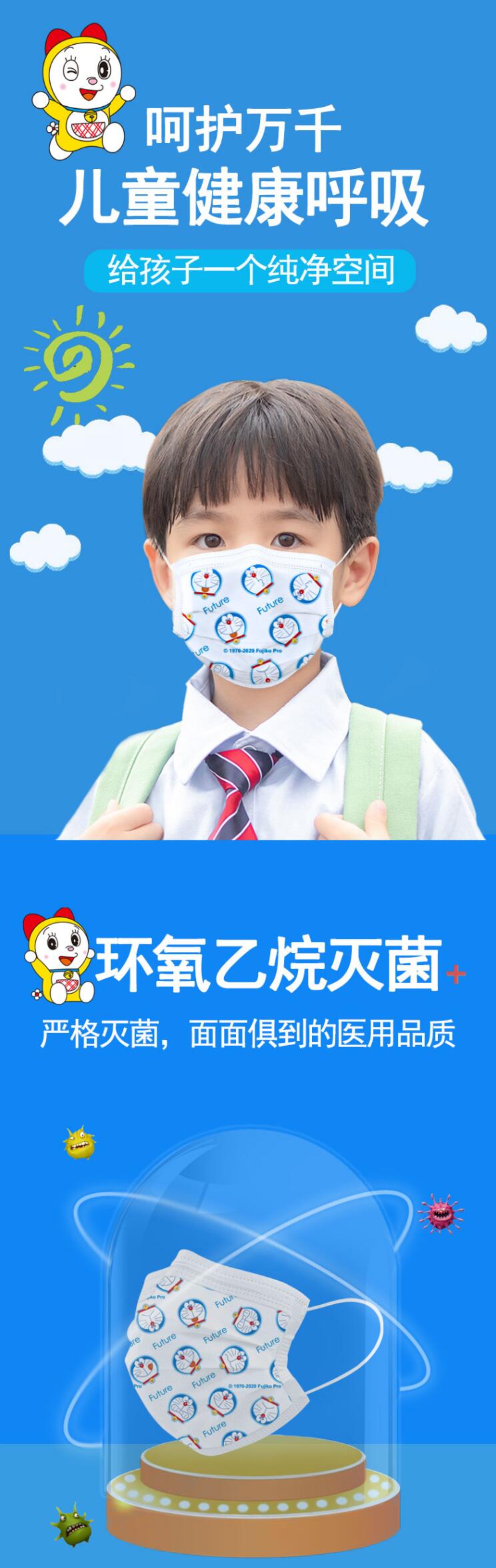 超亞哆啦A夢兒童醫用外科口罩圖片2