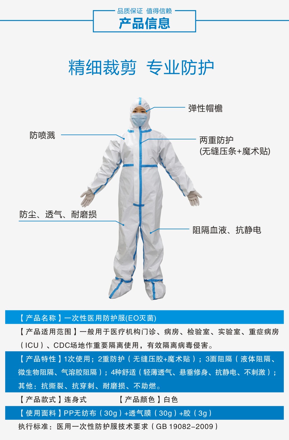 邁德普斯一次性醫用防護服圖片