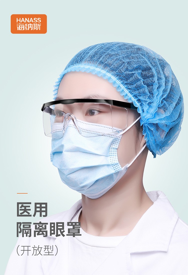 海納斯開(kāi)放式醫(yī)用隔離防護(hù)眼鏡圖片