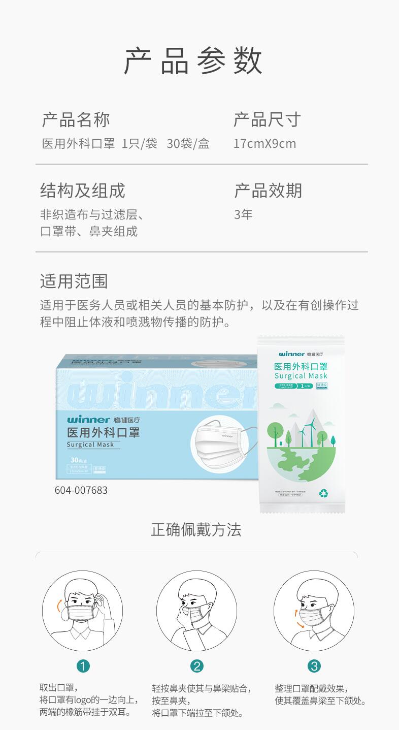 穩健604-007683醫用外科口罩圖片1