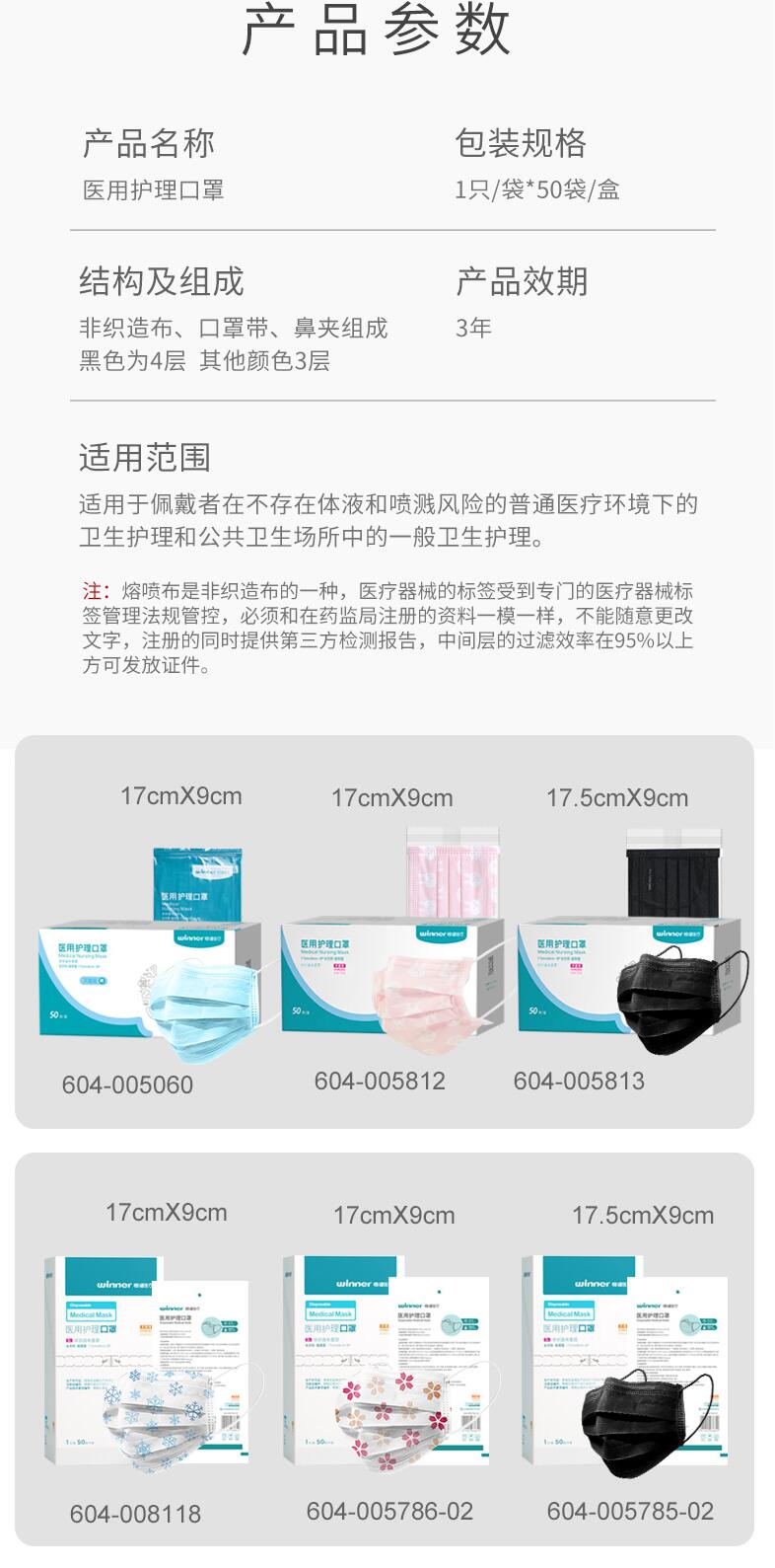 穩健604-005813滅菌一次性醫用口罩圖片2