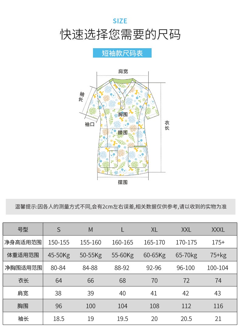 樂倍康NA110果色生香短袖護士服圖片3
