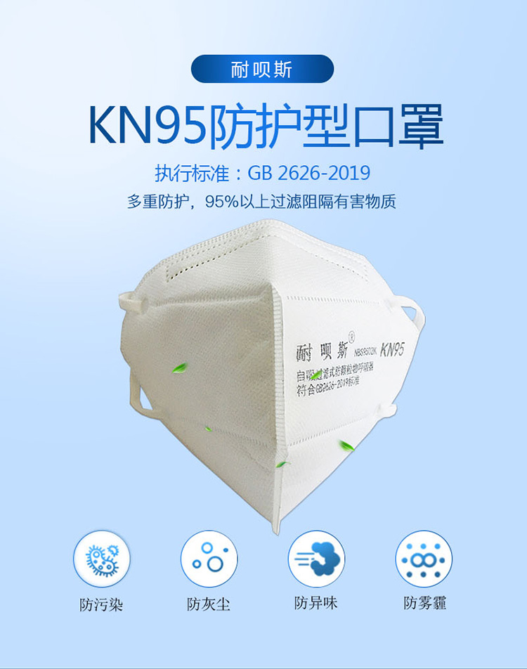 耐唄斯NBS9501折疊耳戴防塵口罩圖片1