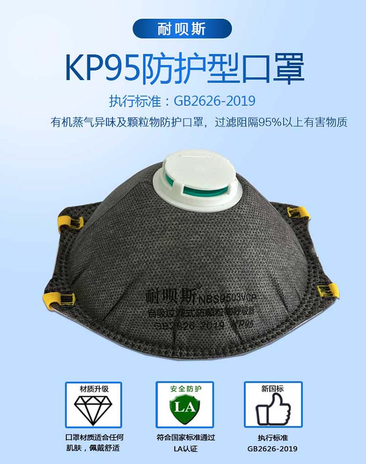 耐唄斯NBS9503CP活性炭防塵口罩圖片3