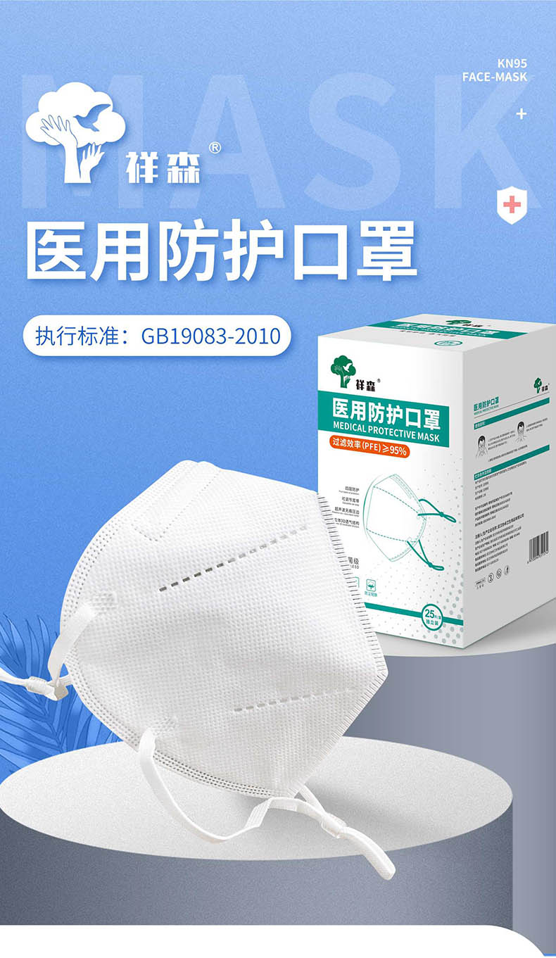 祥森頭戴式蝶型醫用防護口罩