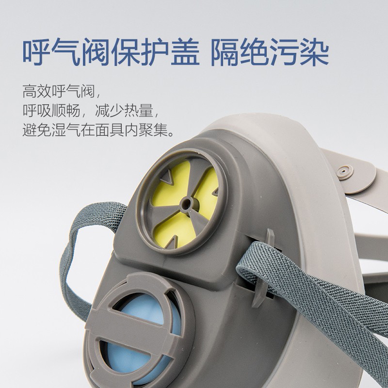 定和DH20102橡膠單濾盒半面罩防毒面具2