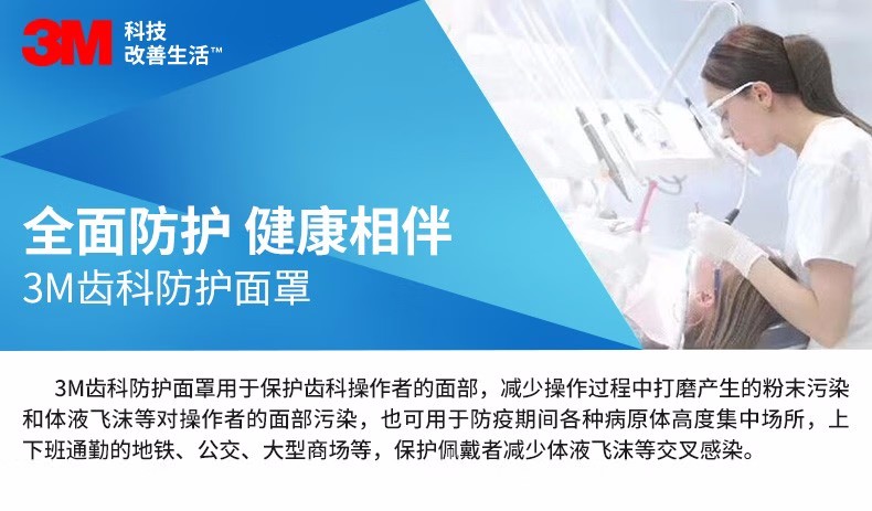 3M齒科防護面罩防護膜5片裝(不含框架)圖片1