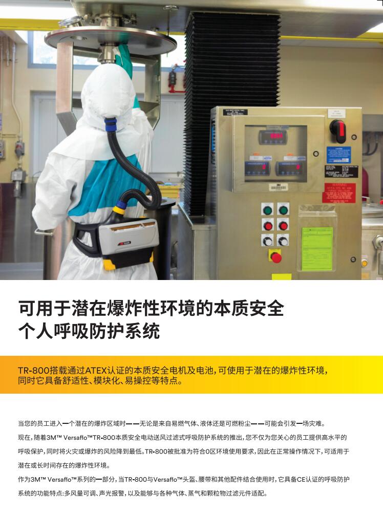 3M TR-819A本質安全電動送風呼吸器套裝圖片1