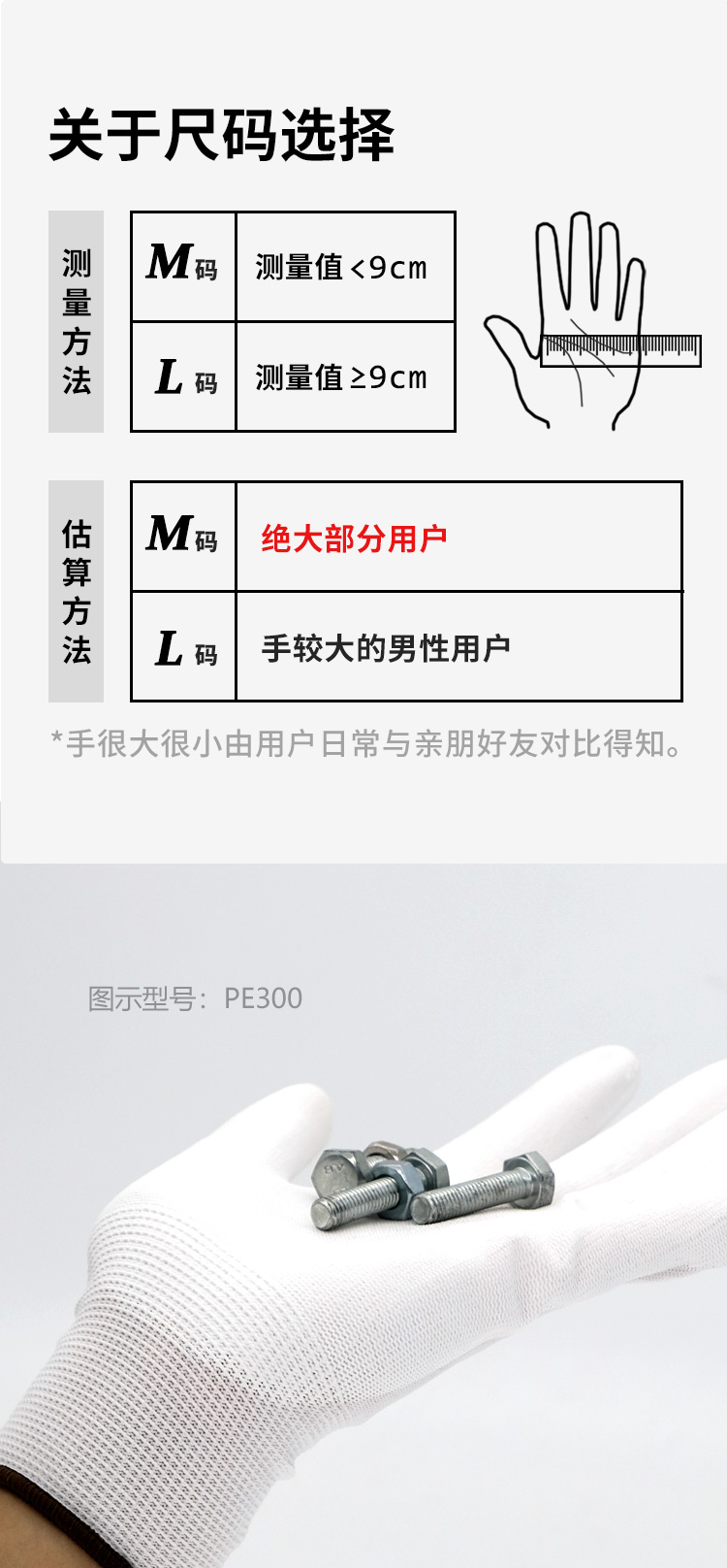 恒輝PM300薄款PU尼龍勞保手套圖片6