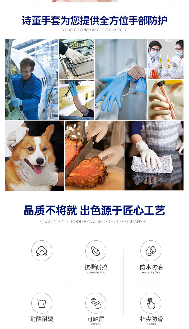 施?？礜900丁腈橡膠檢查手套圖片2