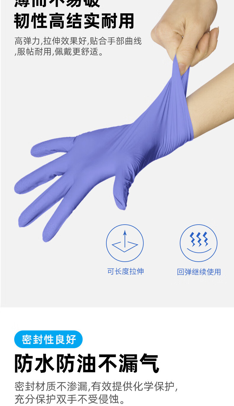 施?？礜900丁腈橡膠檢查手套圖片4