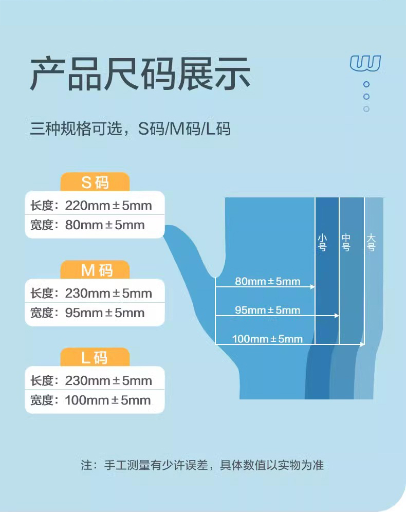 高邦604-010053一次性使用非滅菌醫(yī)用橡膠檢查手套大號L碼11