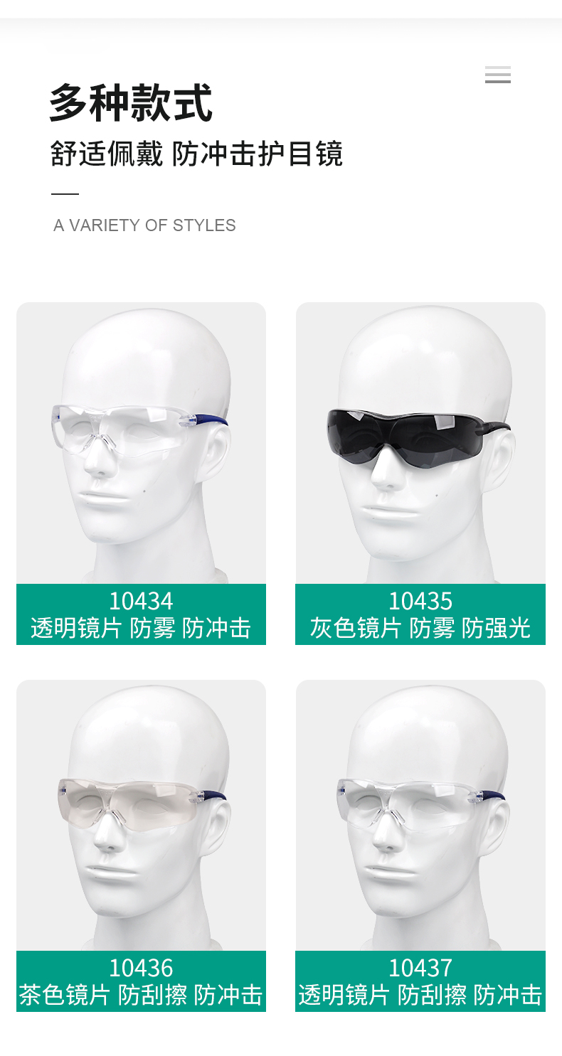 3M10434中國款流線型防護眼鏡7