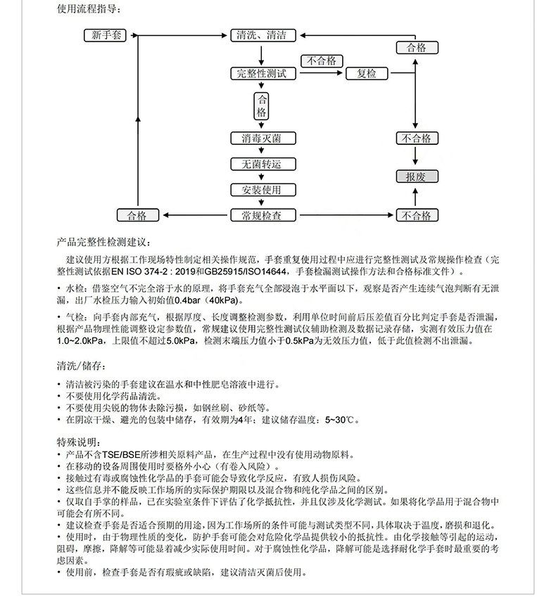 雪蓮HT 10Y1532/9A氯磺化聚乙烯(CSM)干箱手套10英寸3