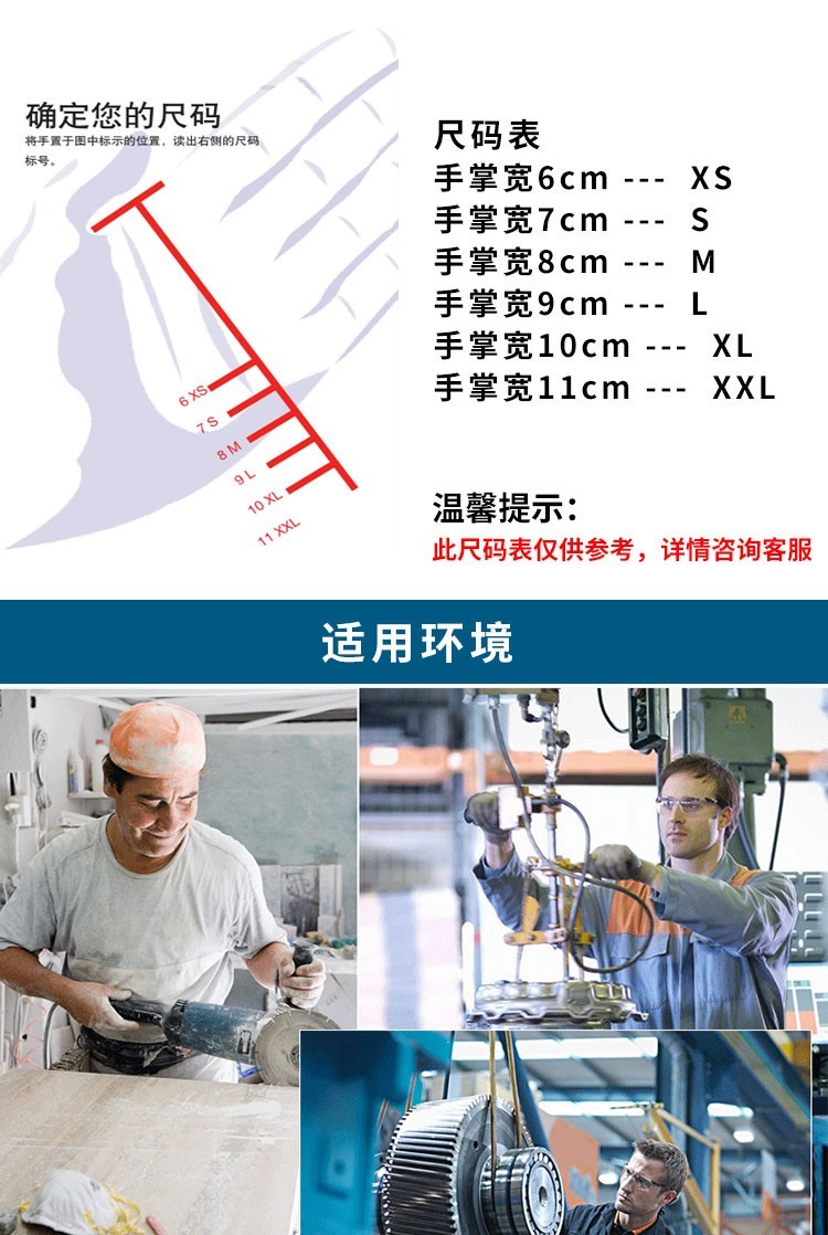 霍尼韋爾2100250CN尼龍耐磨掌浸PU灰色工作手套圖片2