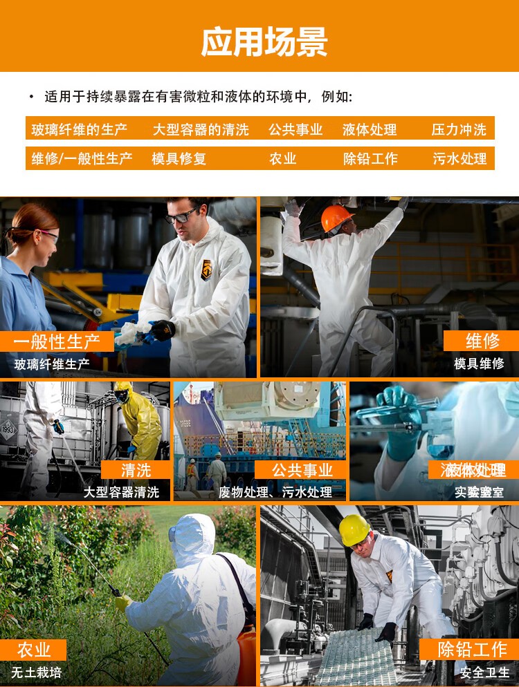 金佰利99804 KleenGuard勁衛A36白色連體防護服2XL圖片6