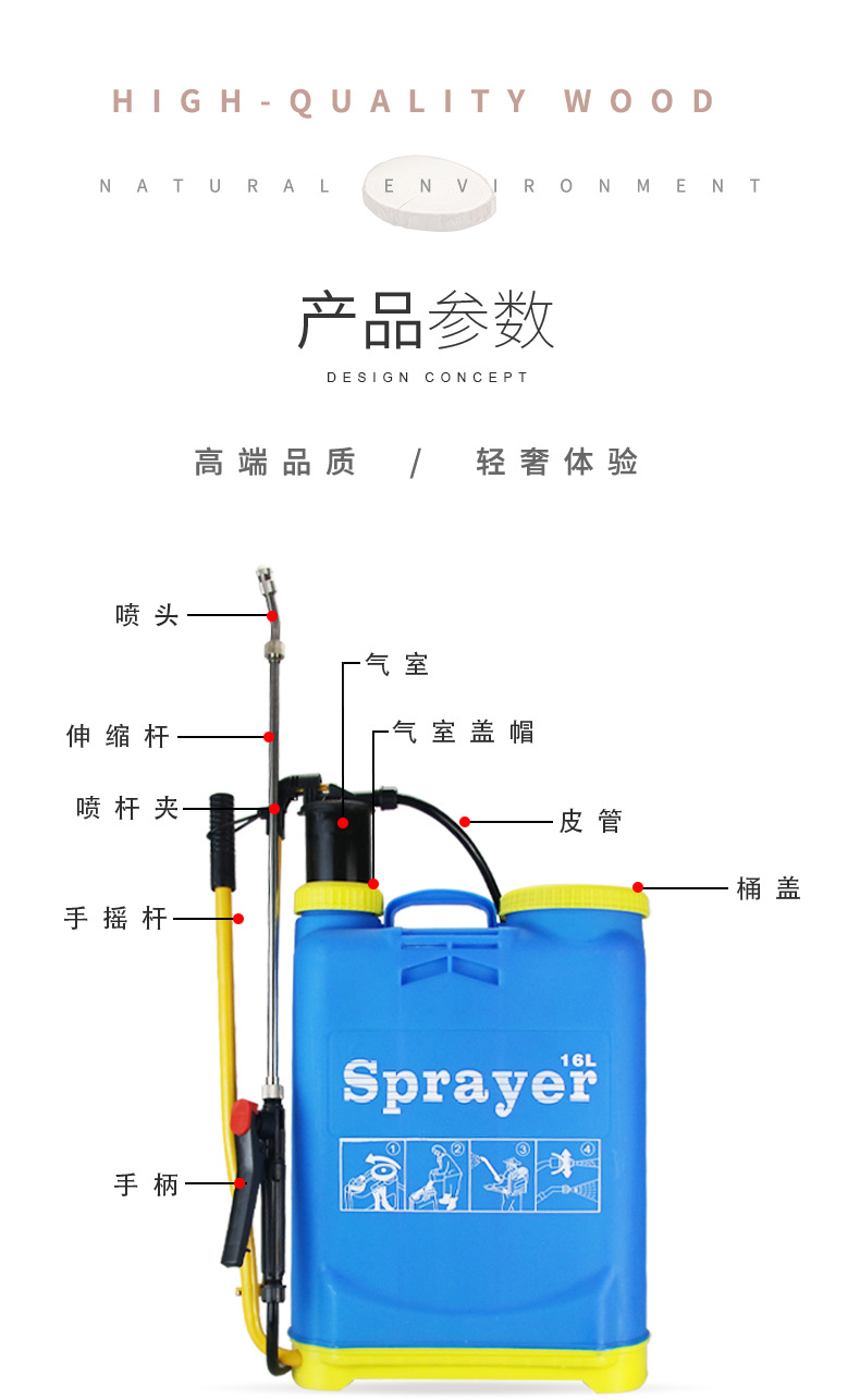 背負(fù)式手動噴霧器16L打農(nóng)藥消毒霧化噴霧器5