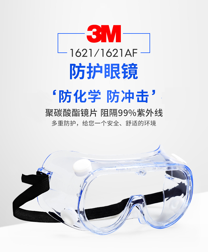 3M1621防化學(xué)護目鏡1