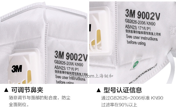 3M9002V口罩可調節鼻夾，符合國標認證