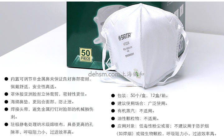 世達HF0204 KN95防塵口罩產品說明