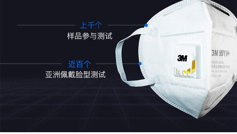 3M9001V KN90防塵口罩高效過(guò)濾性能