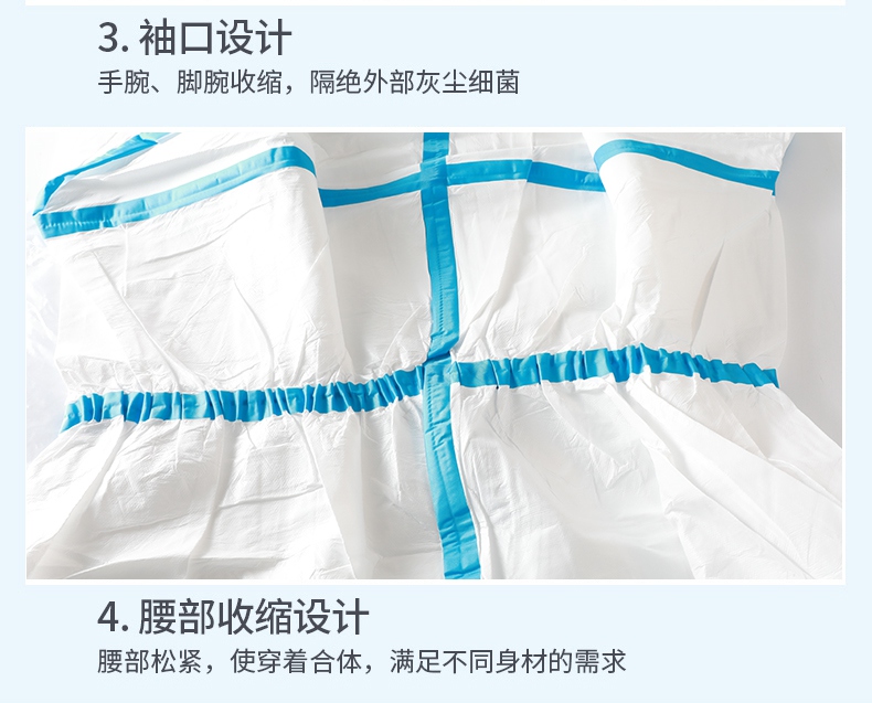 一次性膠條型醫用隔離衣袖口松緊帶